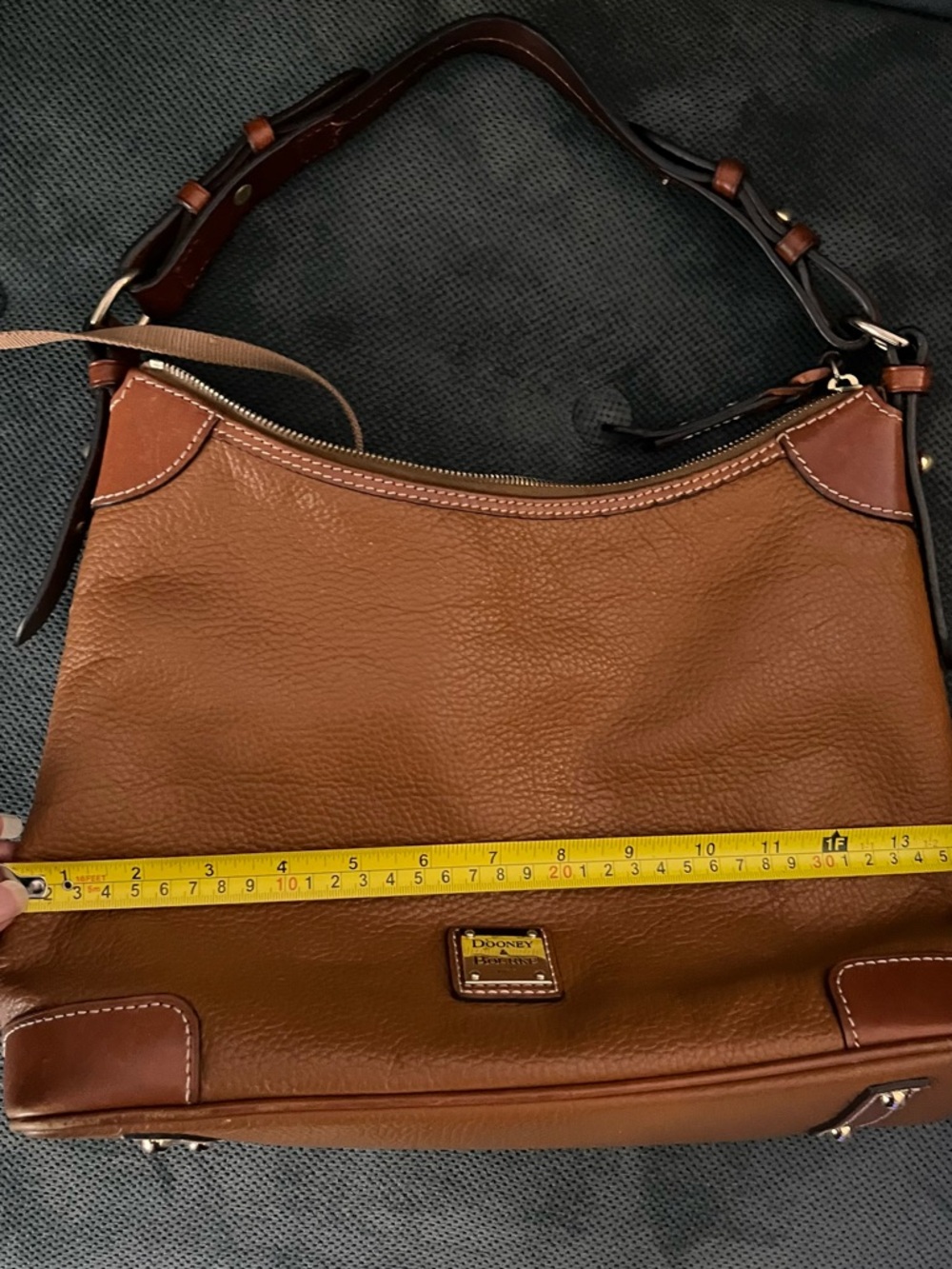 Dooney & Bourke Brown Leather Hobo Bag - Picture 5 of 6